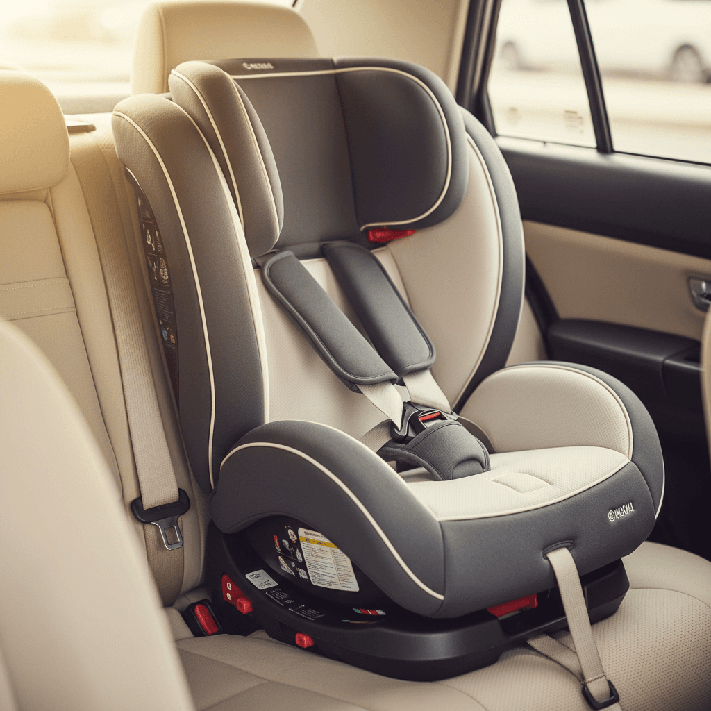 Child safety seat installed