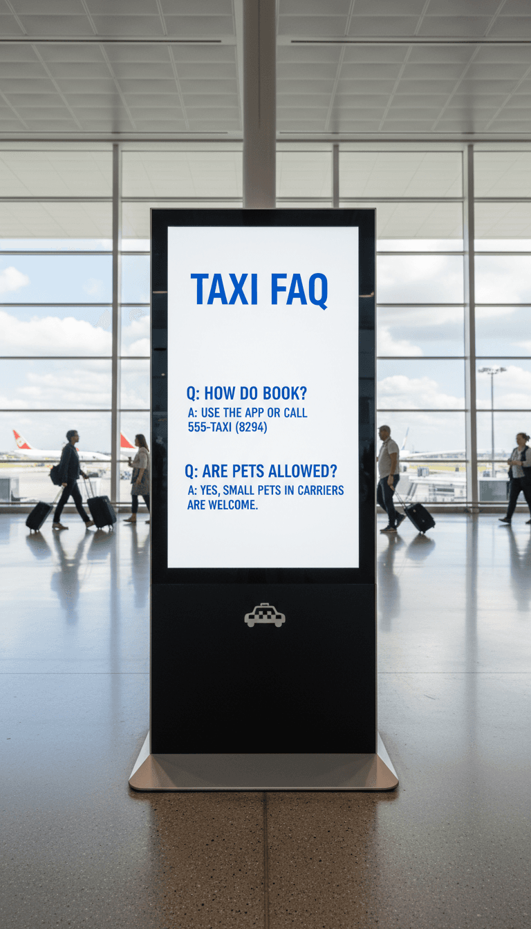 AMALCOTAXI driver securing passenger luggage in spacious air-conditioned vehicle